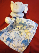 Little Beginnings Blue Elephant Plush Baby Lovey Blanket Babies Stuffed Animal