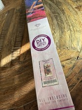 NEW Diamond Art Club Kit "heart flower jars" Sealed 35'x20" Round Hard to Find 