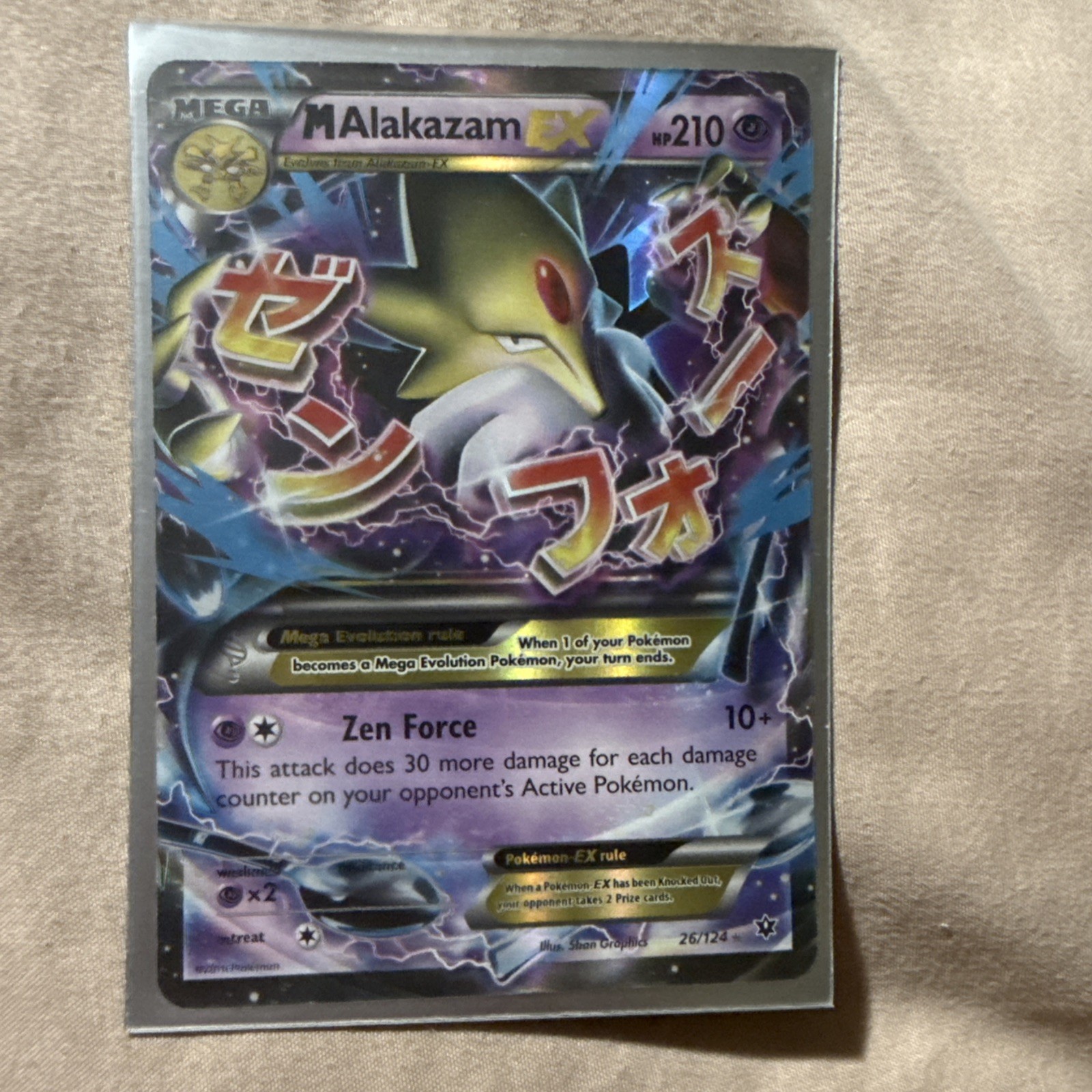 Pokemon XY - Fates Collide #26/124 Ultra Rare,Holo M Alakazam EX
