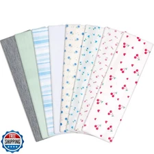 obeoby Floral Headbands for Women, Stripe Cherry Hairbands Non Sl