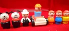 Vintage Fisher Price Little People and Family 1970's Lot Of 7 Figures & Jeep.