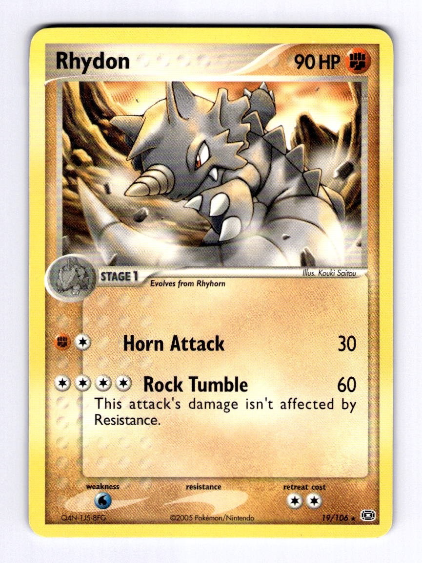 Rhydon Emerald #19 (2005) Rare NM Pokemon