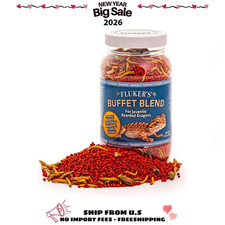 Buffet Blend Juvenile Bearded Dragon Diet, Mealworms, Crickets and Pellets.