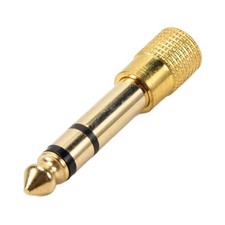 QUALITY HEADPHONE ADAPTER STEREO GOLD PLUG 1/4" 6.3mm Male to 1/8" 31992