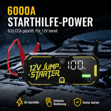 620 CCA 6000A Car Jump Starter 12V Charger Power Booster Portable Power Bank 620 CCA 6000A Car Jump Starter 12V Charger Power Booster Portable Power Bank