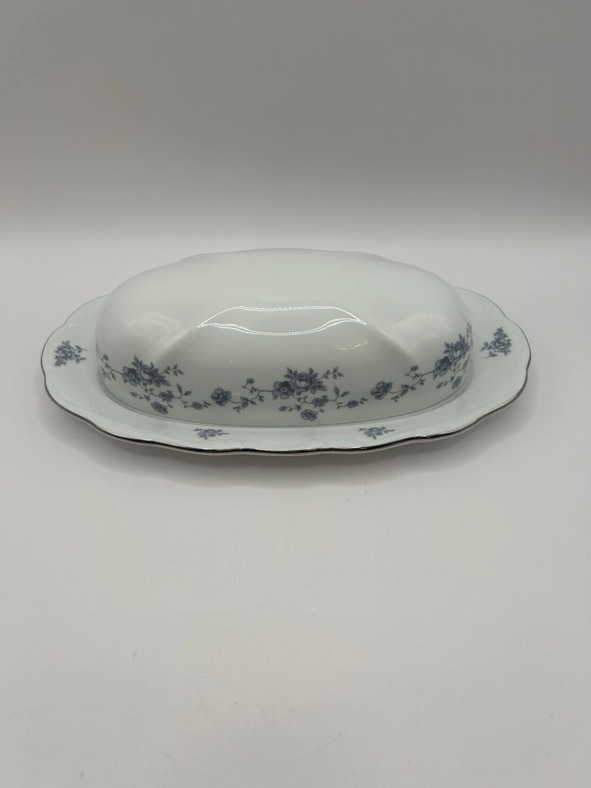 Johann Haviland Bavaria Blue Garland Covered Butter Dish Traditions Fine China