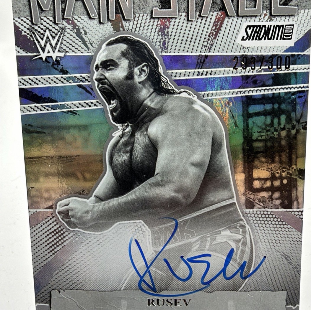 2026 Topps Stadium Club WWE Main Stage Rusev Autograph MRA-RSV 293/300