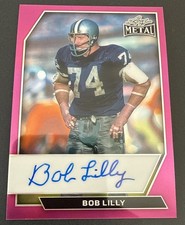2026 Leaf Metal Football -Bob Lilly Purple Parallel On Card Auto Card #OC-BL1 /5