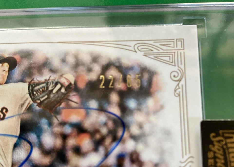 Tim Lincecum 2021 Topps Archives Signature Series Auto 2012 Allen & Ginter 22/85 - Image 2 of 3