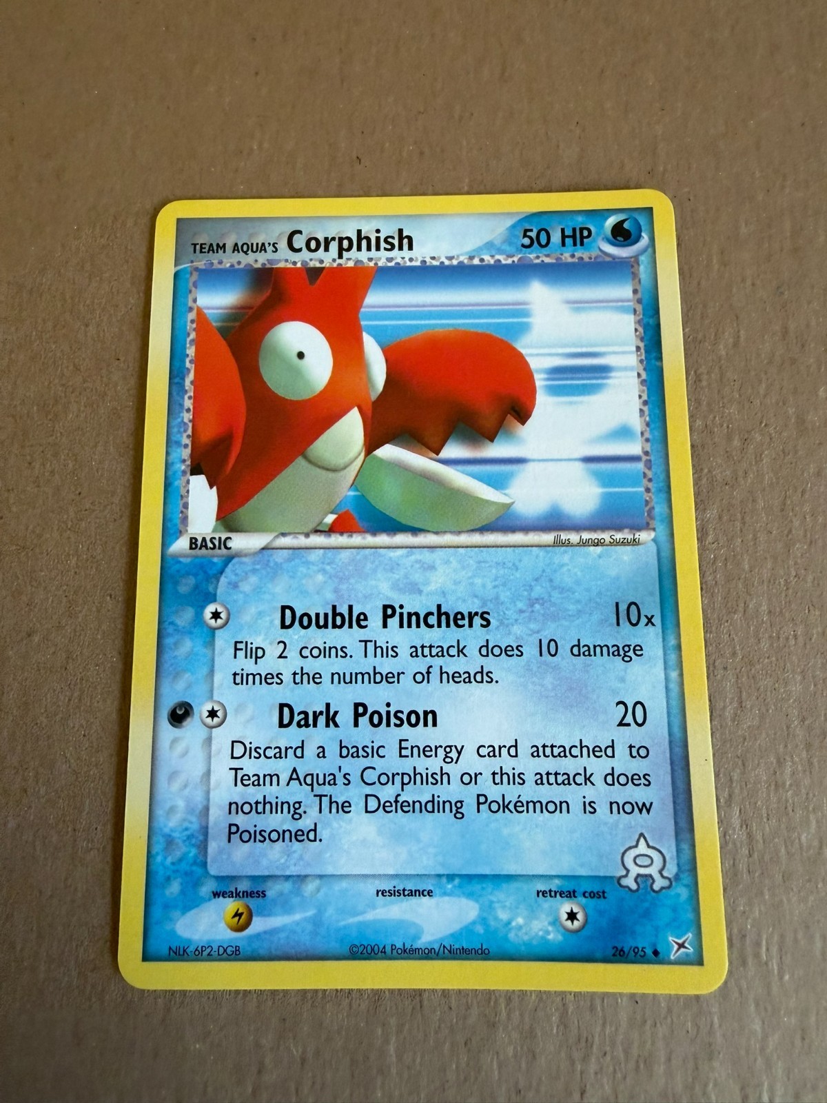 Team Aqua's Corphish 26/95 Team Magma vs Team Aqua Regular - NM