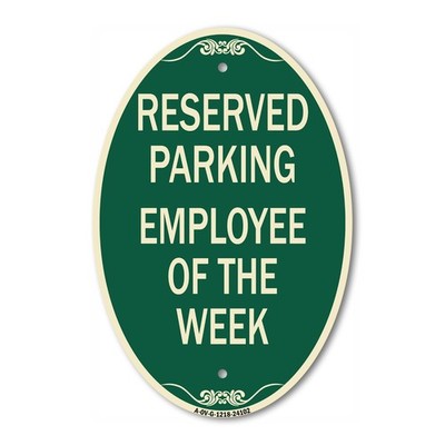 SignMission Designer Series Sign - Employee of the Week 12'' x 18'' Aluminum Sign