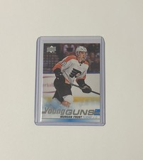 Morgan Frost 2019-20 Upper Deck Young Guns Rookie Card Flyers Calgary Flames. rookie card picture