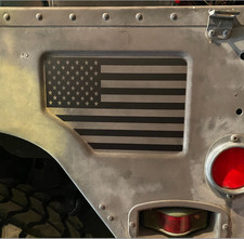 Hmmwv Humvee Exterior Decal Flags Over Rear Tires Matte Black Graphics M998
