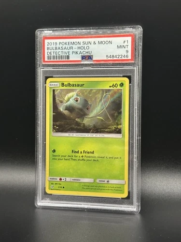 Bulbasaur 2019 Pokemon Sun & Moon Detective Pikachu Holo #1 PSA 9 🔥🔥