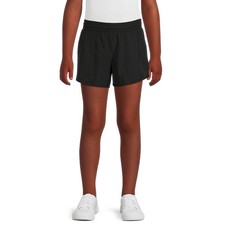 Athletic Works Girls Active Running Relaxed Fit Black Shorts, Size XL 14-16 
