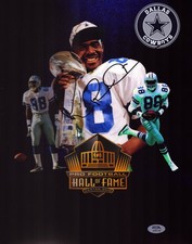 Michael Irvin Signed Autographed 11x14 Photo Dallas Cowboys Hof PSA