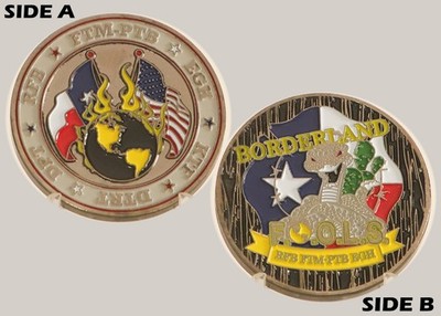 Borderland F.O.O.L.S. Texas Firefighter Brotherhood Challenge Coin  3#D