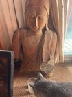 LARGE BUDDHA -hand Carved Vintage. SOUTHEASTERN ASIA - — photo 1