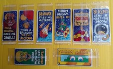 Moonstones cereal box prizes 8 GLOW IN THE DARK stickers unopened 1976 FULL SET