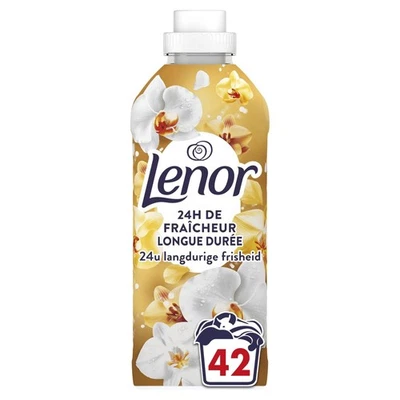 Lenor Adoucissant Ambre Orchidée 42 Lavages Fraîcheur 24H Huiles Essentielles Fr - Photo 1/4