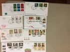 Eight '70,'90 Israel fdc with multiple stamps