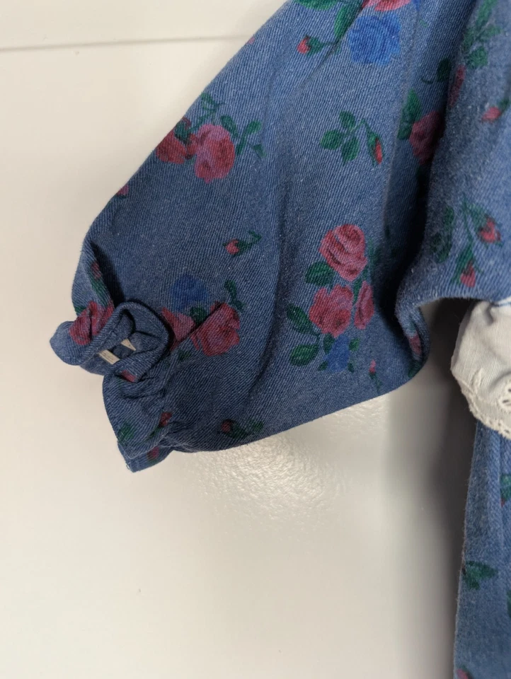 Conjunto/Mono Vaquero Vintage Niña LIGHTNING BUG COTTAGECORE Talla 24 Meses Foto 4 de 4