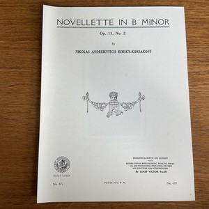 Novellette in B Minor~Rimsky-Korsakoff~600 Series~#677~Art Publication Society