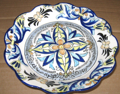 LOT of 6- I Godinger & Co. Hand Painted Plates Scalloped, COLLECTABLES - Afbeelding 6 van 8