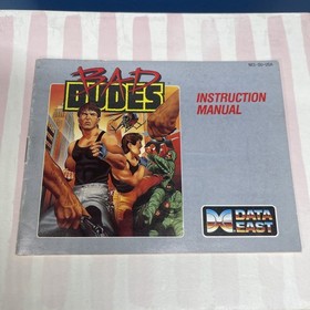 NES CIB Bad Dudes Nintendo Entertainment System Complete Box & Manual Good Cond