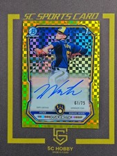 2026 Bowman 1ST Prospect Yellow X-Fractor Refractor/75 Auto Daniel Dickinson FCH