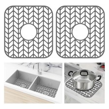 Silicone Sink Protectors for Kitchen Sink, 12" x 11" Mat for bottom of sink, ...