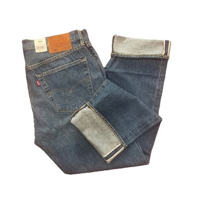 Levi Premium 501  Original  FIT SELVEDGE, Cotton-Hemp Blue 36X32