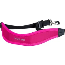 Protec Neoprene Less-Stress Neck Strap Alto / Tenor / Baritone Sax 22" Hot Pink