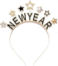Girls Women Happy New Year Headband Tiara New Year Eve Women's Sparkly Rhines...