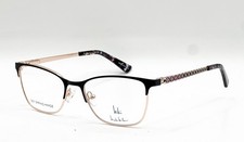 NEW NICOLE MILLER EMMA C01 BLACK AUTHENTIC EYEGLASSES 50-17