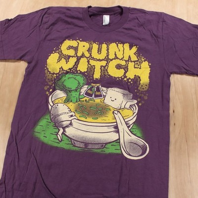 Crunk Witch ramen t-shirt SMALL usa made American Apparel indie sleaze band tee