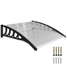 Outsunny Door Canopy Outdoor Awning Rain Shelter for Window Porch, Clear