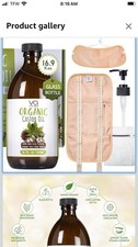 Organic Castor Oil in Glass Bottle 16 Oz 100 Pure Cold Pressed Unrefined Cast