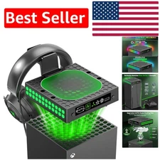 Auto Adjustable Xbox Cooling Fan with LED Modes & Quick Setup - Compact Design