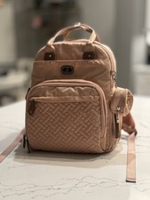 Skip Hop Diaper Bag Pink Gold, 6-in-1 Baby Travel Bag Set with Zip W/O Pad