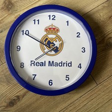 Real Madrid Battery Operated Wall Clock Boys Room Decor NEW