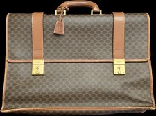 CELINE Macadam Briefcase, Beautiful Canvas Leather VERY RARE Collector's Item