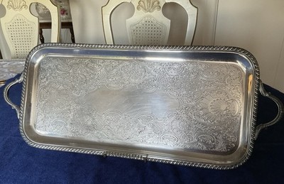 Sheffield SilverPlate , EPC 5/258 Rectangular Tray 22” X 9” , Made