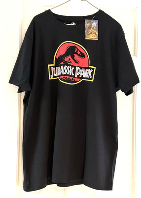 NWT Authentic Universal Studios JURRASSIC PARK T-Rex Men's Black T-Shirt Size XL