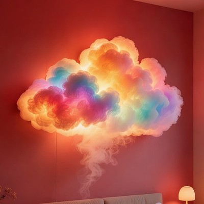 4 Meter Donnerwolken-Nachtlicht mit Musikmodus, intelligenter RGB-LED-Streifen,