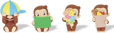 Curious George Hide & Seek Figure 2 Set of 4 Full Comp Gacha Gacha Capsule Toy
