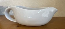 New - Over And Back Large White Gravy Boat 10 X 3 1/2” Gorgeous!