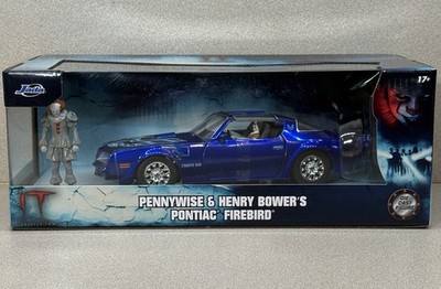 NEW Jada Pennywise & Henry Bower's Pontiac Firebird IT Chapter Two 1:24 Diecast