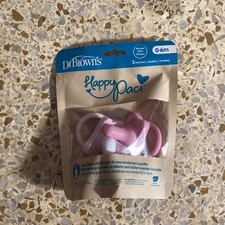 Dr. Brown's Happy Paci Silicone Baby Pacifiers 0-6 Months NEW