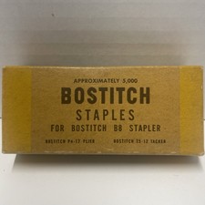 Opened Vintage Box of Bostitch B8 Staples - 90% Full See Pics